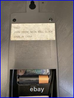 John Deere Neon Clock 14.5 Nothing Runs Like A Deere Tested And Working