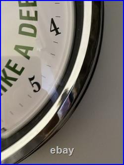 John Deere Neon Clock 14.5 Nothing Runs Like A Deere Tested And Working