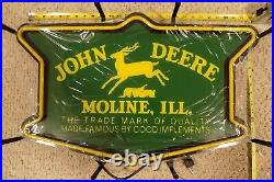 John Deere Neon Vintage Dealer Sign Brand New In Box Opened For Photos