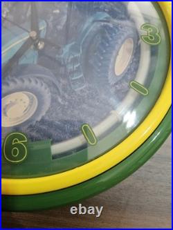John Deere Neon Wall Clock 12 Tractor Design