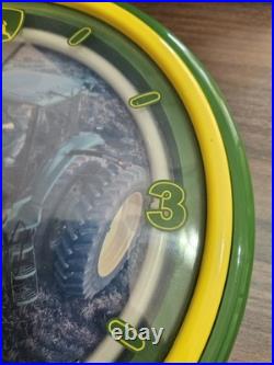 John Deere Neon Wall Clock 12 Tractor Design