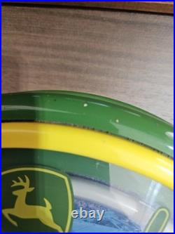 John Deere Neon Wall Clock 12 Tractor Design