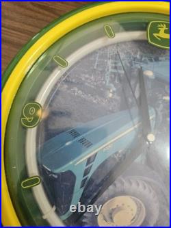 John Deere Neon Wall Clock 12 Tractor Design