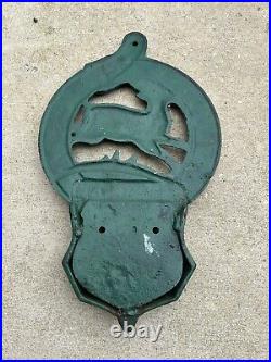 John Deere Old Letter Mail Box Cast Iron Sign Farm 1847 Moline IL Shed Cabin