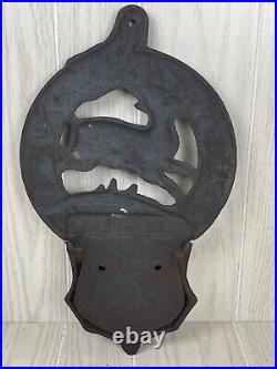 John Deere Old Letter Mail Box Cast Iron Sign Farm 1847 Moline IL Shed Cabin