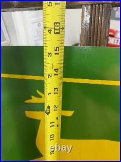 John Deere Painted Metal Sign 15 x 22 GAS OIL SODA FARM FEED SEED TRACTOR