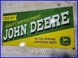 John Deere Parts 48 X 24 Inches Enamel Sign
