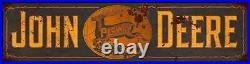 John Deere Plows Buck Deer Logo 48 Heavy Duty USA Made Metal Advertising Sign