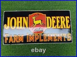 John Deere Porcelain Advertising Sign 40'' Inches