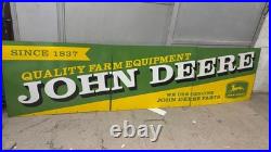 John Deere Porcelain Enamel Sign 120 x 30 Inches 3 Parts