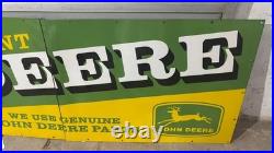 John Deere Porcelain Enamel Sign 120 x 30 Inches 3 Parts