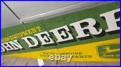 John Deere Porcelain Enamel Sign 120 x 30 Inches 3 Parts
