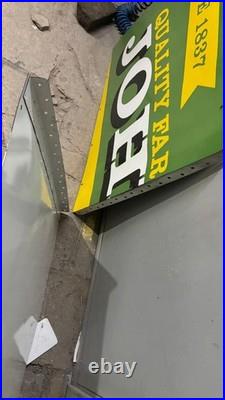 John Deere Porcelain Enamel Sign 120 x 30 Inches 3 Parts