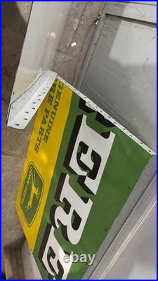John Deere Porcelain Enamel Sign 120 x 30 Inches 3 Parts