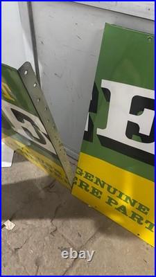 John Deere Porcelain Enamel Sign 120 x 30 Inches 3 Parts