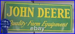 John Deere Porcelain Enamel Sign 36 x 15 Inches