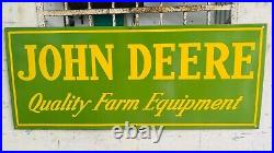 John Deere Porcelain Enamel Sign 36 x 15 Inches