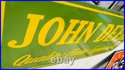 John Deere Porcelain Enamel Sign 36 x 15 Inches