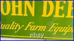 John Deere Porcelain Enamel Sign 36 x 15 Inches