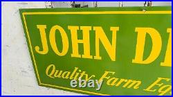 John Deere Porcelain Enamel Sign 36 x 15 Inches