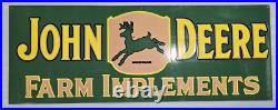 John Deere Porcelain Enamel Sign 48 X 18inches Ssp John Deere Porcelain Enamel Sign 48 X 18inches Ssp