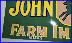 John Deere Porcelain Enamel Sign 48 X 18inches Ssp John Deere Porcelain Enamel Sign 48 X 18inches Ssp