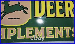 John Deere Porcelain Enamel Sign 48 X 18inches Ssp John Deere Porcelain Enamel Sign 48 X 18inches Ssp