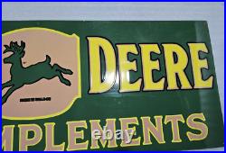 John Deere Porcelain Enamel Sign 48 X 18inches Ssp John Deere Porcelain Enamel Sign 48 X 18inches Ssp