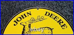 John Deere Porcelain Illinois Tractor Vintage Style Farm Dealership Service Sign