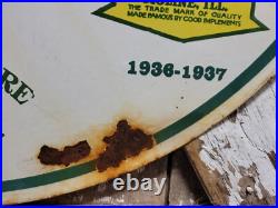 John Deere Porcelain Sign 30 Scarce Rare Farming Tractor Dealer Sales Garage