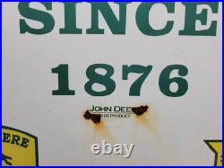 John Deere Porcelain Sign 30 Scarce Rare Farming Tractor Dealer Sales Garage
