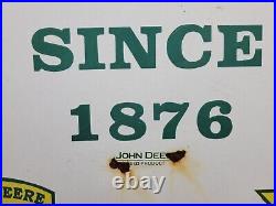John Deere Porcelain Sign 30 Scarce Rare Farming Tractor Dealer Sales Garage