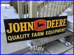 John Deere Porcelain Sign Black Deer