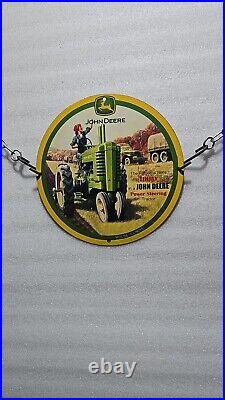 John Deere Porcelain Sign Pinup Girl Harvester Farm Tractor Gas Oil Truck John Deere Porcelain Sign Pinup Girl Harvester Farm Tractor Gas Oil Truck