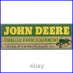 John Deere Quality Farm Equipment Made with Pride Wood Wall Decor Large Joh