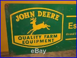John Deere Quality Farm Equipment Metal Litho Sign