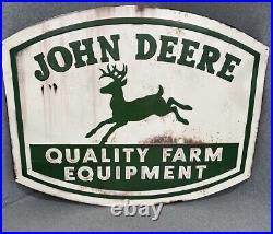 John Deere Quality Farm Equipment Metal Sign -30 Inch NEW