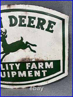 John Deere Quality Farm Equipment Metal Sign -30 Inch NEW