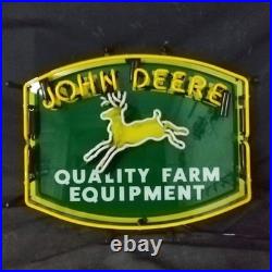 John Deere Quality Farm Equipment Neon Signs Light