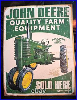 John Deere Quality Farm Equipment Sold Here Agriculture Metal Sign