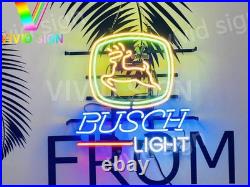John Deere Quality Farm Equipment Tractor Beer 20x16 Neon Sign Light Lamp Club