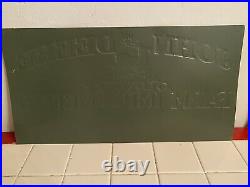 John Deere Quality Farm Implements Embossed Metal Sign Hall Hardware McComb OH