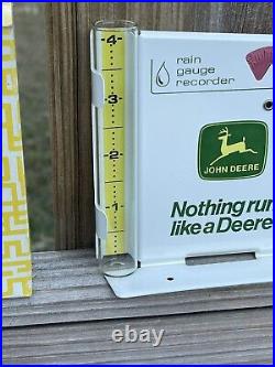 John Deere Rain Gauge Nothing Runs Like A Deere John Deere Sign Glass Tube