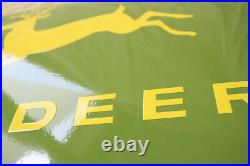 John Deere Schild Enamel sign Emailschild ECHTE Emaille 38 x 58 cm