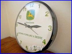 John Deere Sign Advertising Clock RARE Move Collectibles