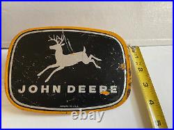John Deere Sign Plaque Vintage Style Cast Iron Metal Sinclair Case Hood Ornament