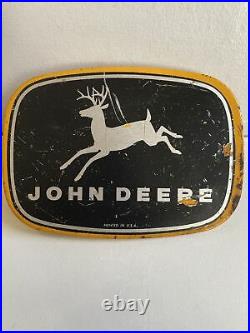 John Deere Sign Plaque Vintage Style Cast Iron Metal Sinclair Case Hood Ornament