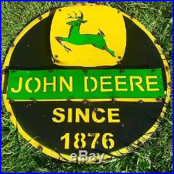 John Deere Since 1876 Recycled Metal Sign 24x24x1
