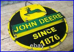 John Deere Since 1876 Sign, 3D Metal Advertising Sign, Rustic John Deere Sign