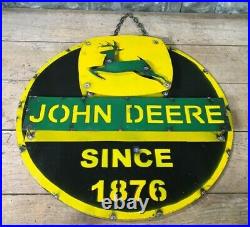 John Deere Since 1876 Sign, 3D Metal Advertising Sign, Rustic John Deere Sign